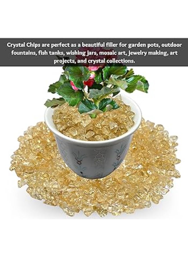 Golden Citrine Natural Stone Pre-Drilled Chips Beads for Jewelry Making, Boho, Riki, Chakra Healing, Handcrafted, 50 Pieces - Image 2